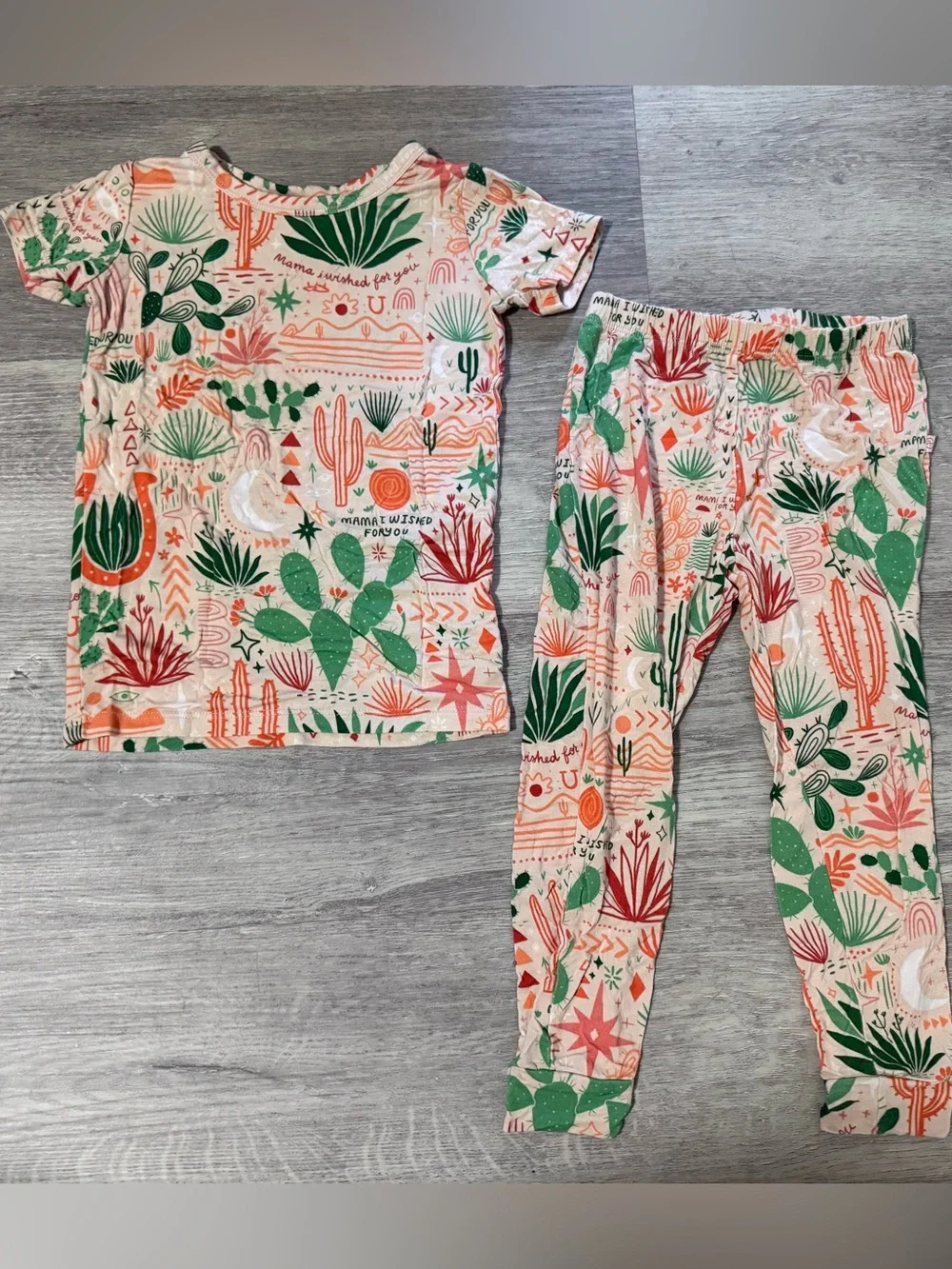 Desert Cactus Bamboo Toddler Pajamas